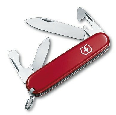 Victorinox Recruit Red Multifunctional Knife 84mm, Red, 10 Functions