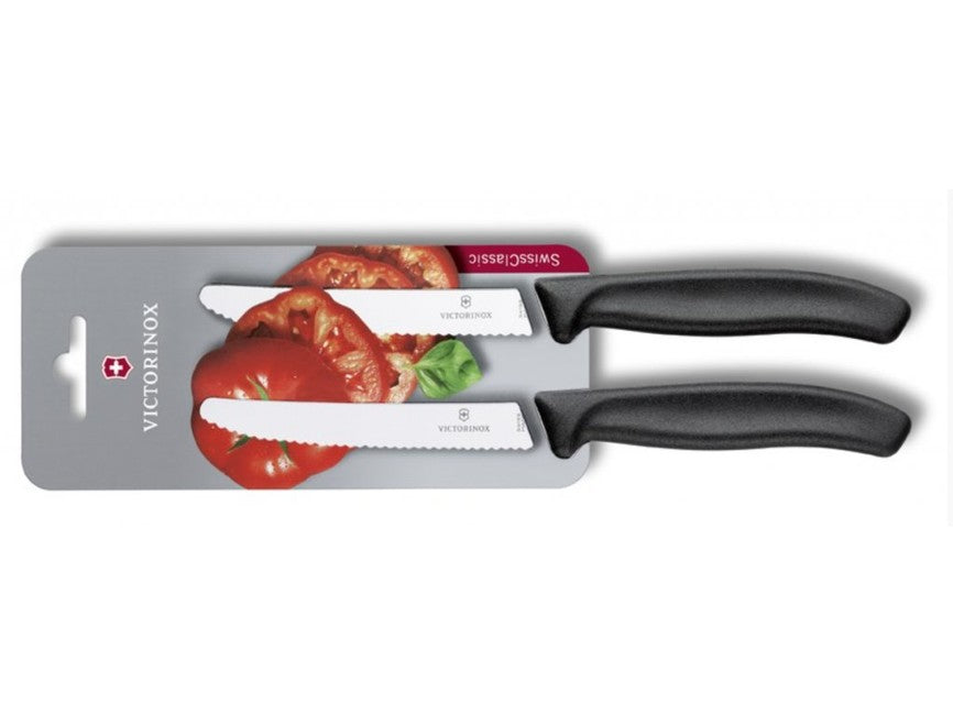 Victorinox Tomato Knife Set 2-Piece, Black