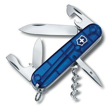 Victorinox Spartan Multifunctional Knife 91mm, Translucent Blue, 12 Functions