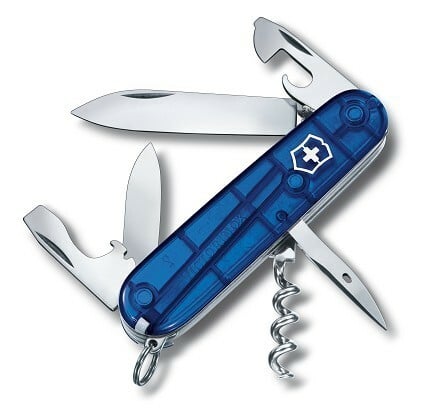 Victorinox Spartan Translucent Blue Multi-Function Knife, Transparent Blue, Blister