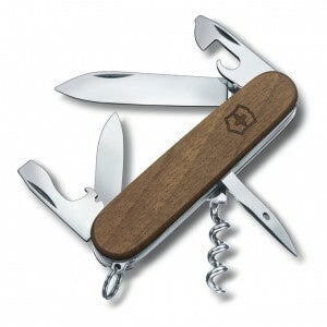 Victorinox Spartan Wood Multitool 91mm, Walnut Wood Knife, 10 Functions