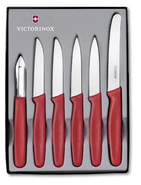 Victorinox 6-Piece Knife Set, Red