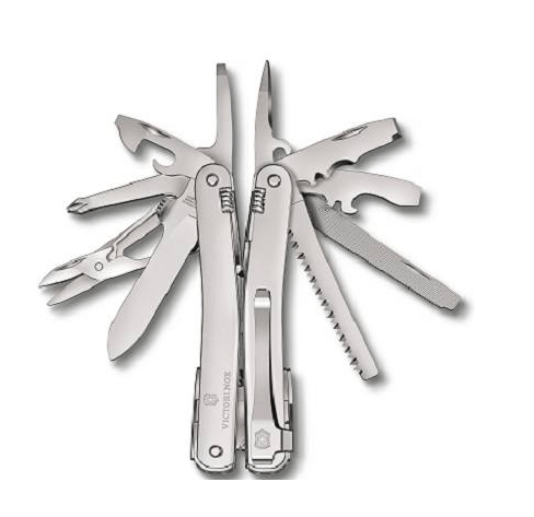 Victorinox Swiss Tool Spirit MX Clip Multi-Tool, Silver, 24 Functions