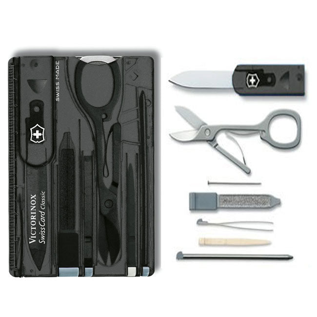 Victorinox SwissCard Multi-Function Card 10-in-1, Black