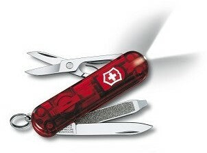 Victorinox SwissLite Ruby Multifunctional Knife 58mm, Transparent Dark Red, 7 Functions