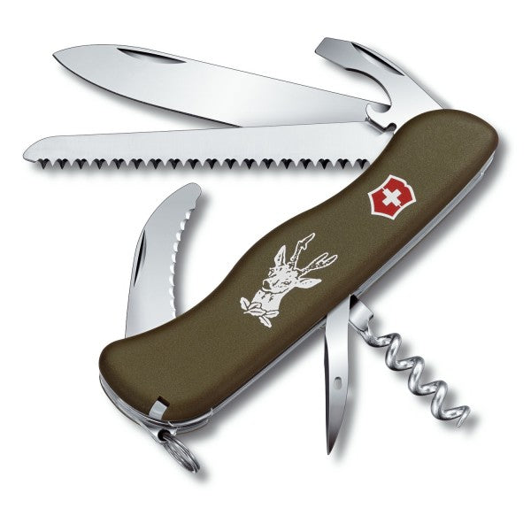 Victorinox Hunter Folding Knife, Green, 111mm