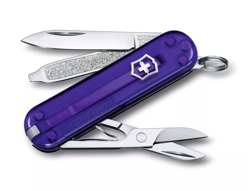 Victorinox Vreckový nôž Classic SD Transparent, fialová