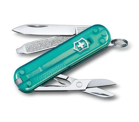 Victorinox Classic SD Pocket Knife, Transparent Blue