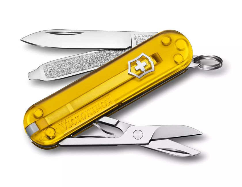 Victorinox Classic SD Pocket Knife, Transparent Yellow