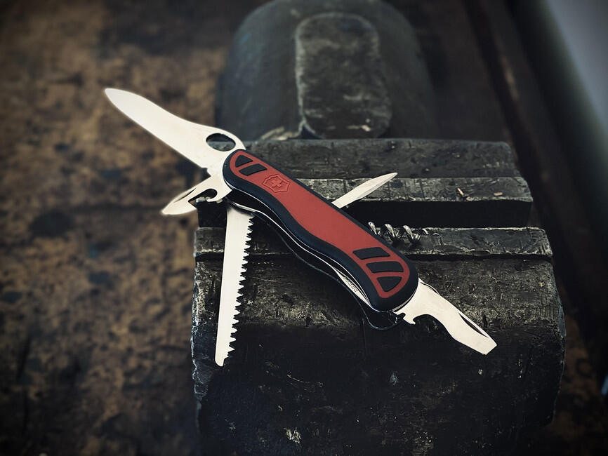 Victorinox Forester Pocket Knife, Red-Black, 111mm