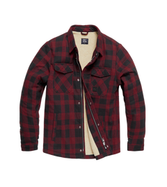 Vintage Industries Craft heavyweight sherpa jacket, red checked