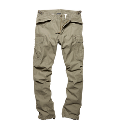 Vintage Industries M65 heavy satin trousers, olive