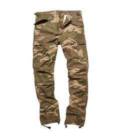 Vintage Industries M65 heavy satin trousers, Woodland