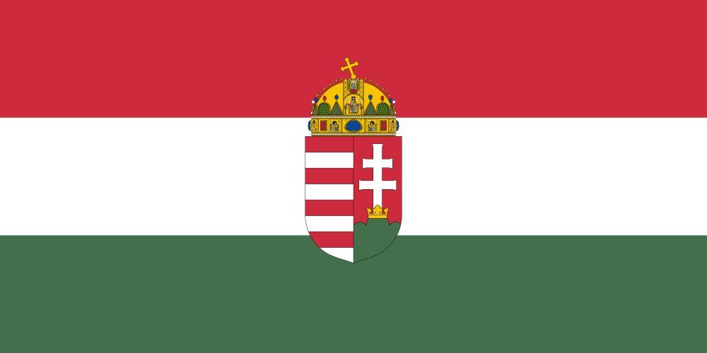 M-Tramp Flag Hungarian Coat of Arms 150cm x 90cm, Red-White-Green