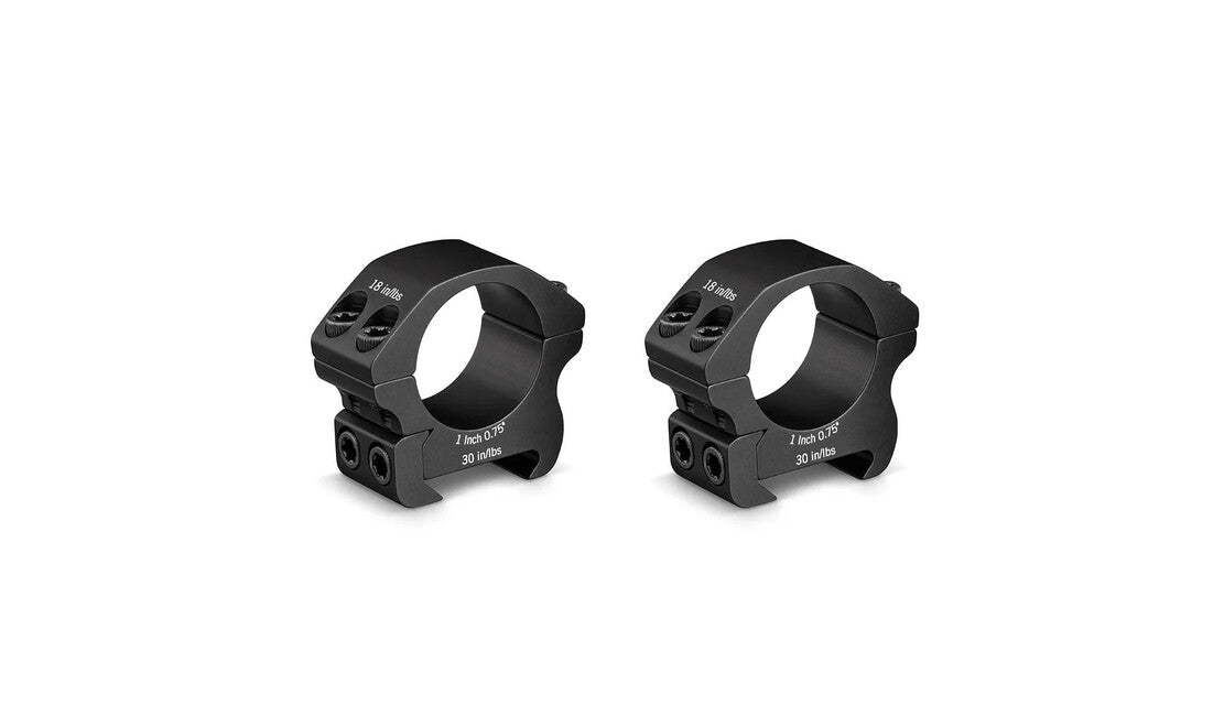 Vortex Optics Pro Series Mounting Rings 1" Low - 0.75