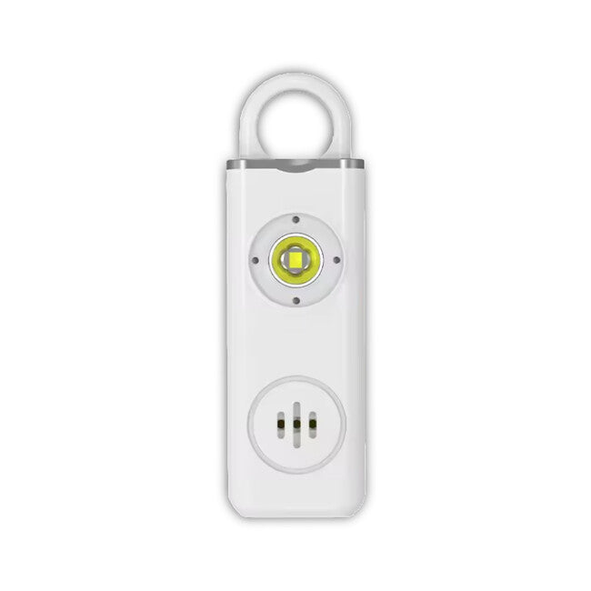 W&G Shield SOS Personal Alarm with LED Light and Pull-Ring Trigger, White