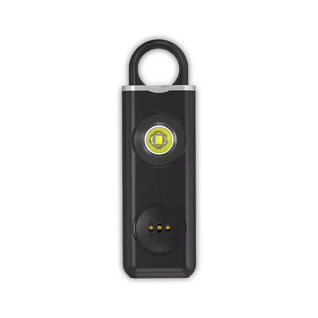 W&G SHIELD SOS Personal Alarm with LED Light and Pull Ring, Black