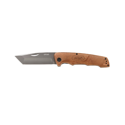 Walther Blue Wood Folding Knife, Walnut