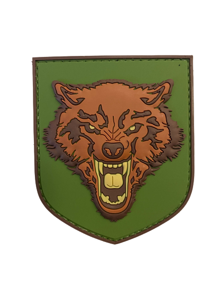 WARAGOD 3D Wolf PVC Patch, Colored