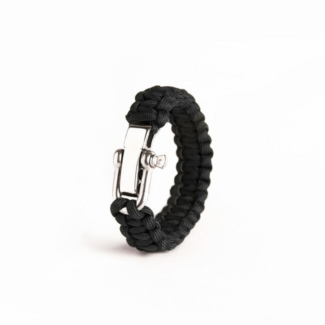 WARAGOD Bazin Bracelet with Adjustable Metal Clasp, Black