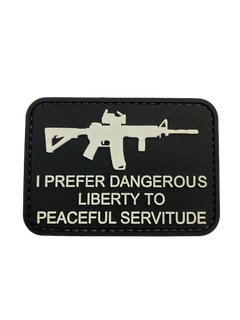 WARAGOD I prefer dangerous PVC Patch, Black White