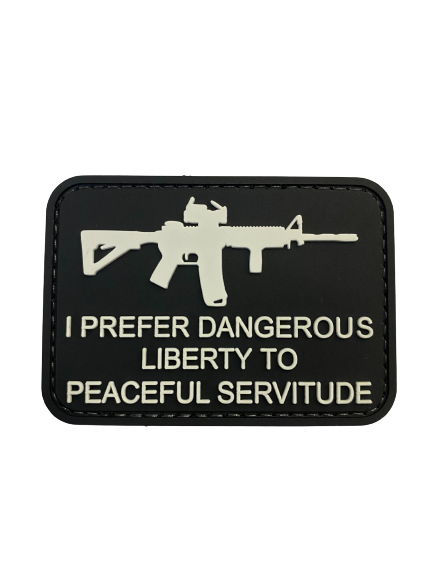 WARAGOD I prefer dangerous PVC Patch, Black White