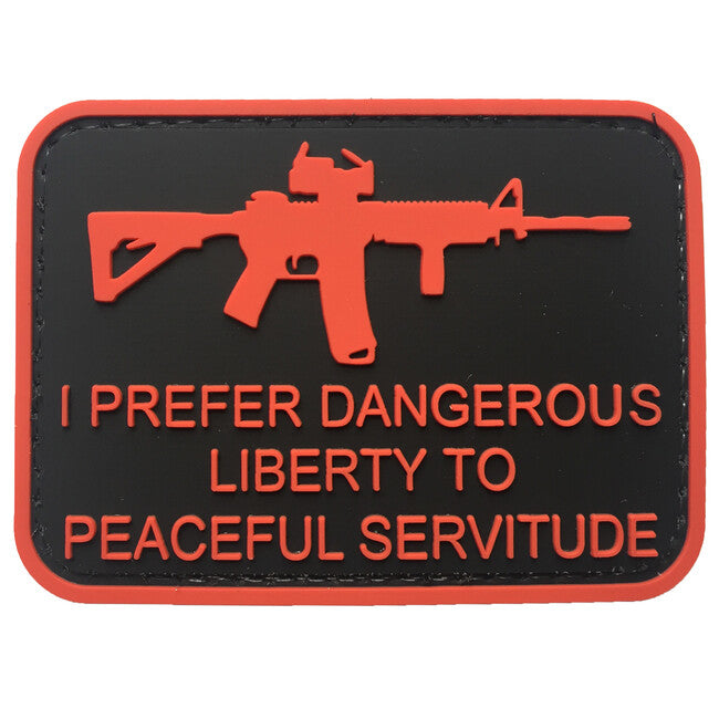 WARAGOD I prefer dangerous PVC Patch, Black Red