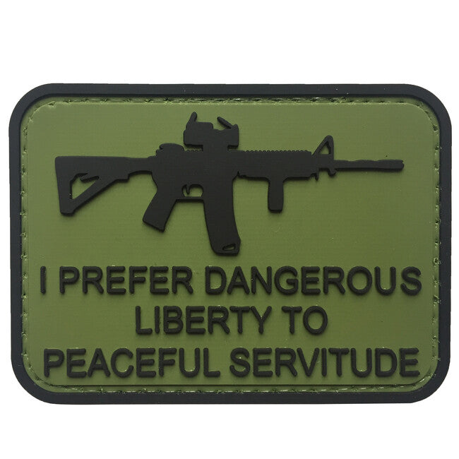 WARAGOD I Prefer Dangerous PVC Patch, Green