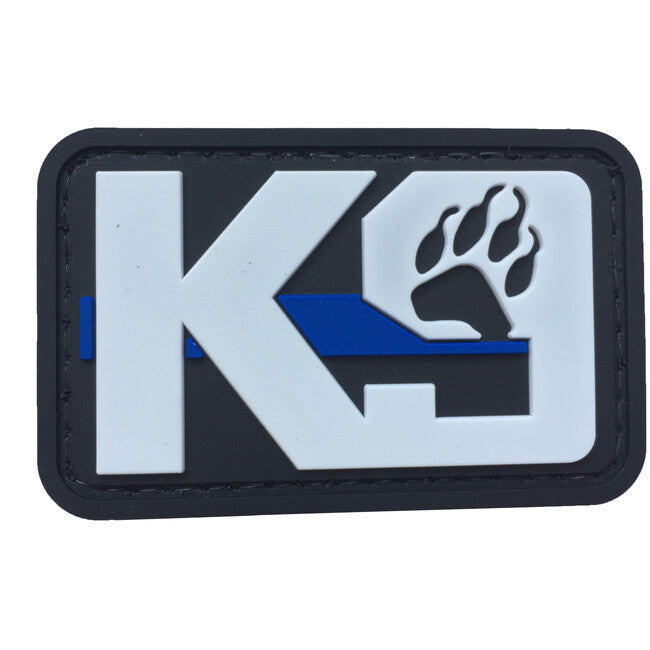 WARAGOD K9 Paw PVC Patch, Black White