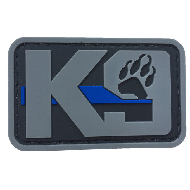 WARAGOD K9 Paw PVC Patch, Black Grey