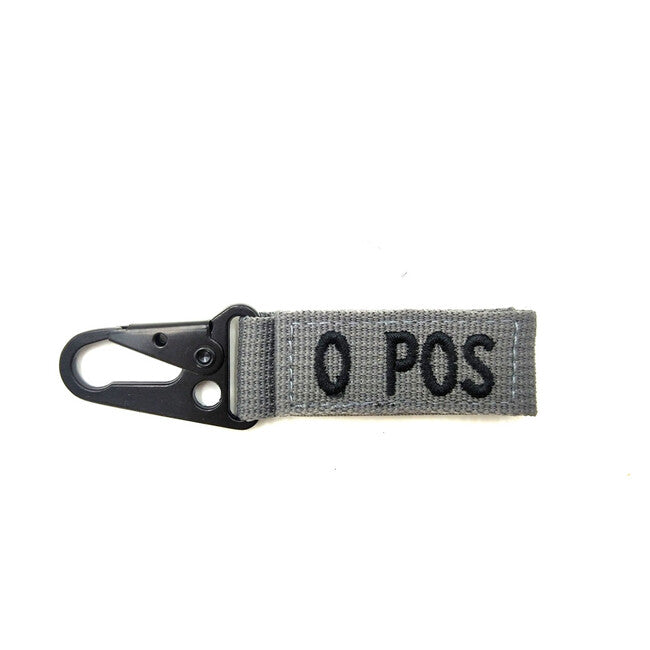 WARAGOD Blood Type Carabiner 0+ Positive, Grey