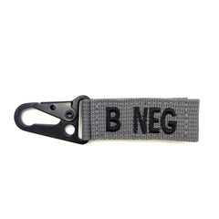 WARAGOD Carabiner Blood Type B- Negative, Grey