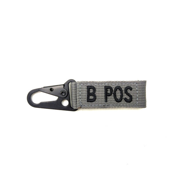 WARAGOD Carabiner Blood Type B+ Positive, Grey
