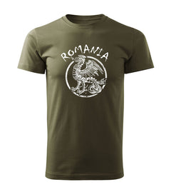 DRAGOWA short-sleeve t-shirt Romanian dragon 160 g/m², olive