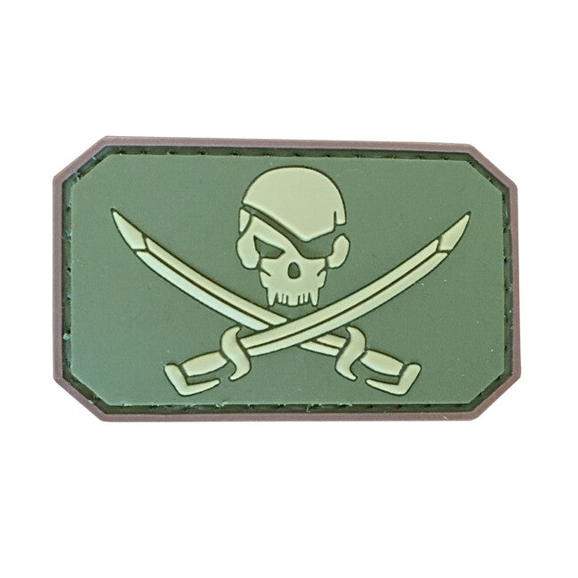 WARAGOD Skull with Sword Patch, Olive
