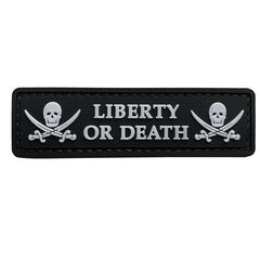WARAGOD Liberty or Death PVC Patch, Black and White