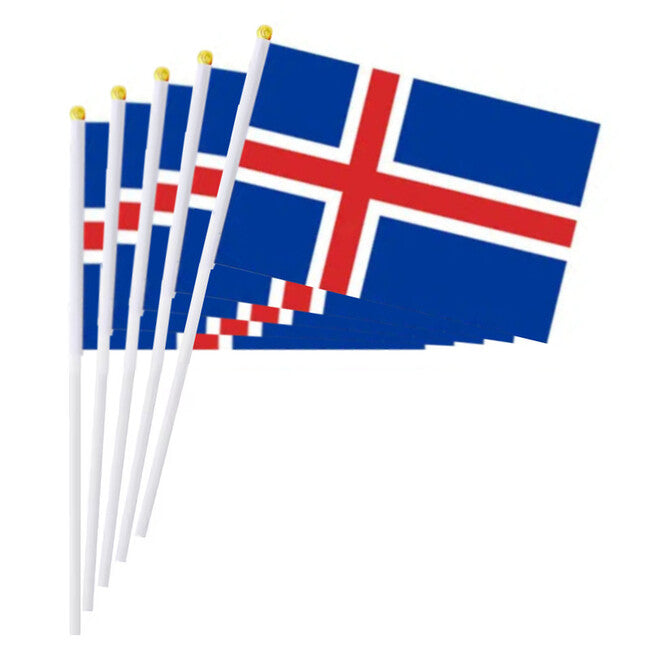 WARAGOD Waving Flag 30 x 40 cm, Iceland