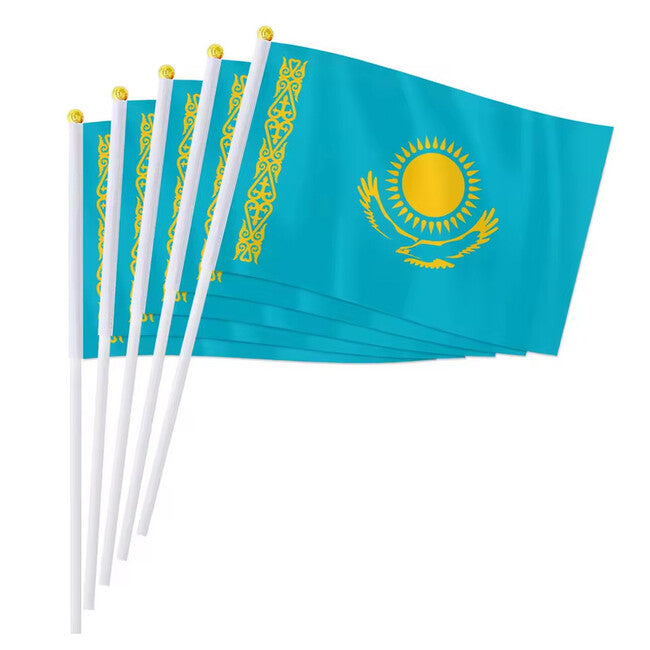 WARAGOD Waving Flag 30 x 40 cm, Kazakhstan