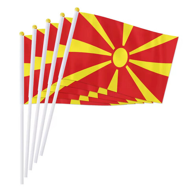WARAGOD Waving Flag 30 x 40 cm, North Macedonia