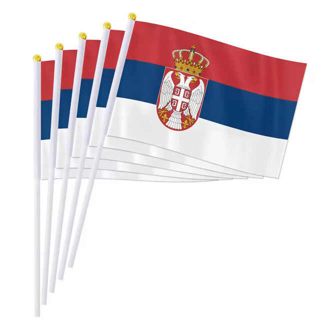 WARAGOD Waving Flag 30 x 40 cm, Serbia