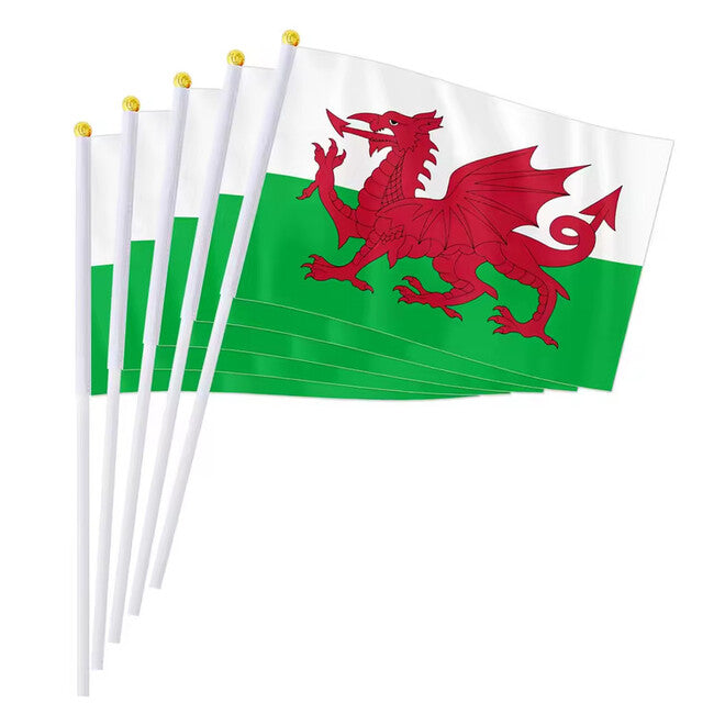 WARAGOD Waving Flag 30 x 40 cm, Wales