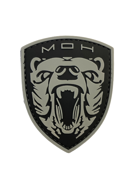 WARAGOD Medal of Honor MOH Grizzly PVC Patch, Grey