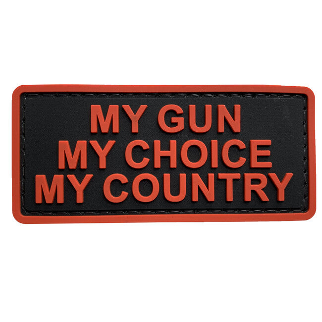 WARAGOD MY Gun PVC Patch, Black Red
