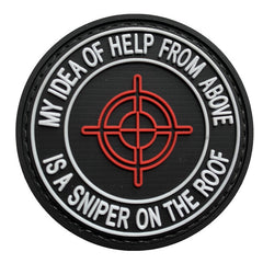 WARAGOD My Idea of Help PVC Patch, Black Red