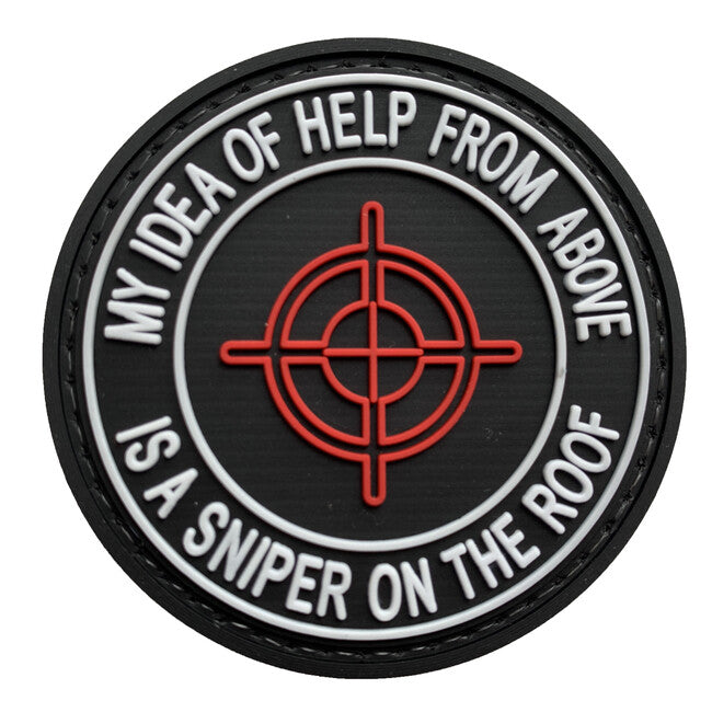WARAGOD My Idea of Help PVC Patch, Black Red