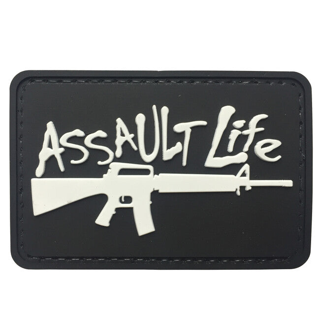 WARAGOD Assault Life 3D Patch, Black 7.5x5cm