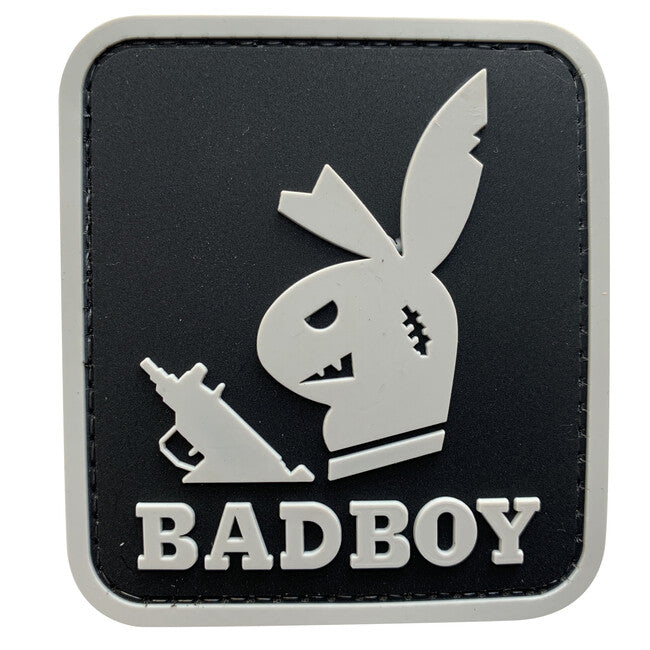 WARAGOD Bad Boy with Gun 3D Patch, Black, 7.7x6.9cm