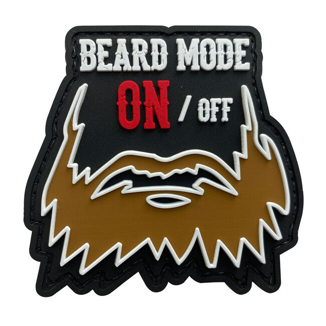 WARAGOD Beard Mode ON/OFF 3D Patch 7.5x7cm