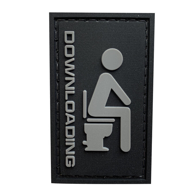 WARAGOD Downloading Funny 3D Patch Black 3.6x6cm