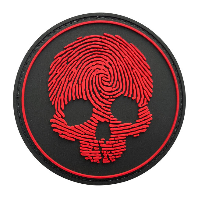 WARAGOD 3D Fingerprint Skull Patch 8.5cm